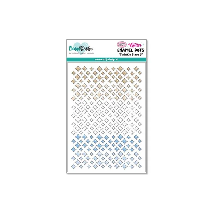 CarlijnDesign Twinkle Stars 3 CDED-0017 enamel dots