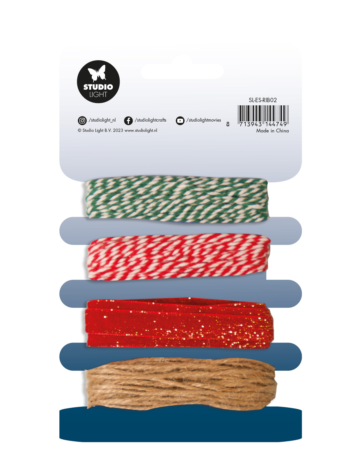 Studio Light Essentials Ribbon Craft hyssing 4 farger