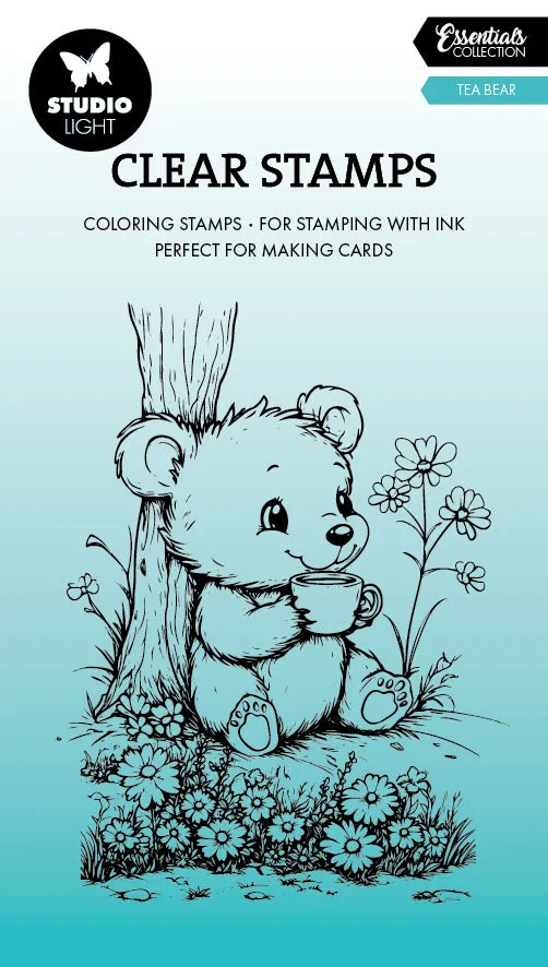 Studio Light Essentials Tea Bear clear stamp bjørn