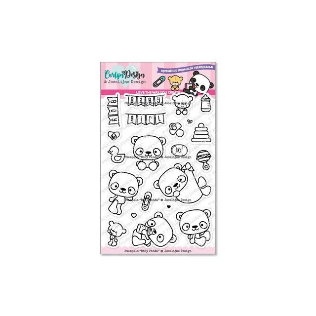 CarlijnDesign Baby Panda CDJD-0024 stempelsett baby
