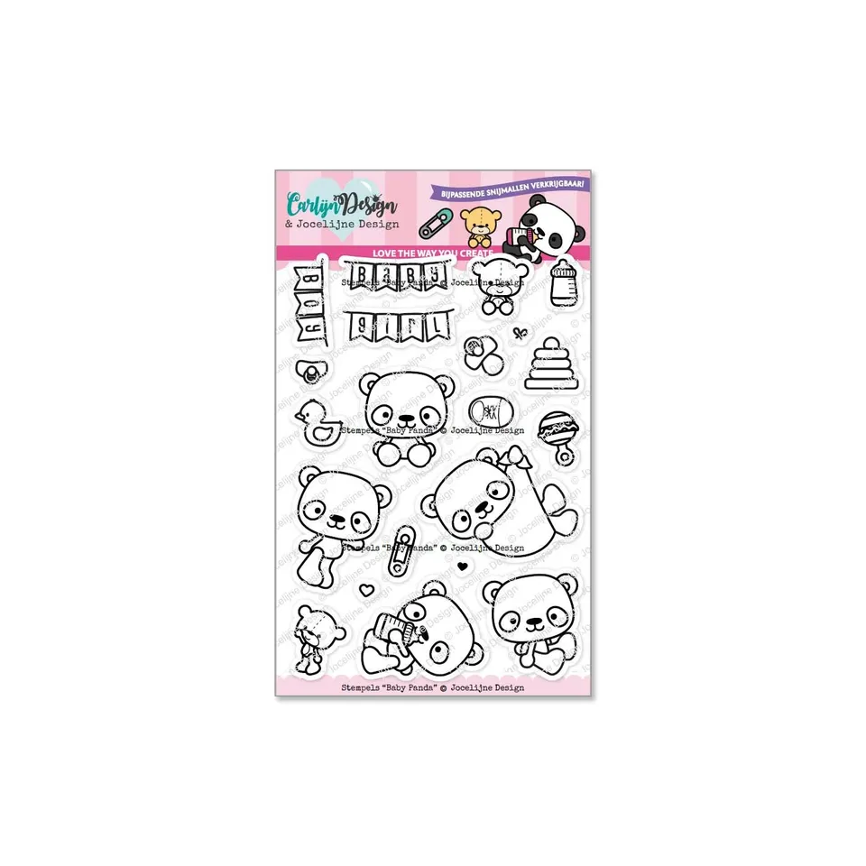 CarlijnDesign Baby Panda CDJD-0024 stempelsett baby