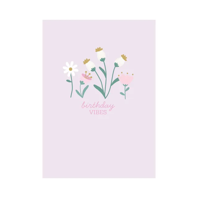 KaiserCraft Blossom Birthday Vibes gratulasjonskort 13x18 cm blankt