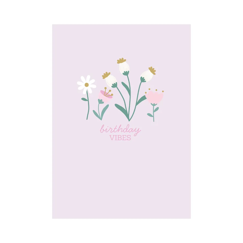 KaiserCraft Blossom Birthday Vibes gratulasjonskort 13x18 cm blankt