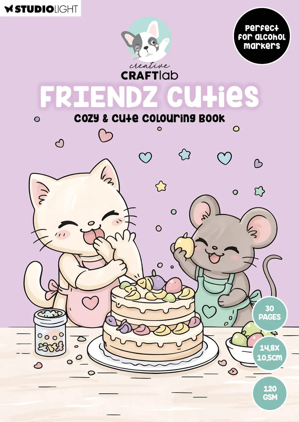 Studio Light Friendz Cuties fargeleggingsbok 30 ark