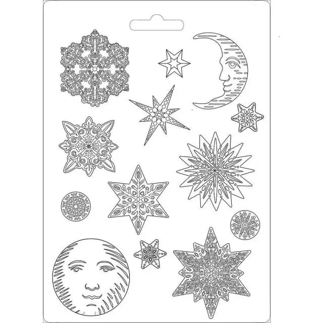 Soft Mould Snowflakes A4 støpeform snøfnugg