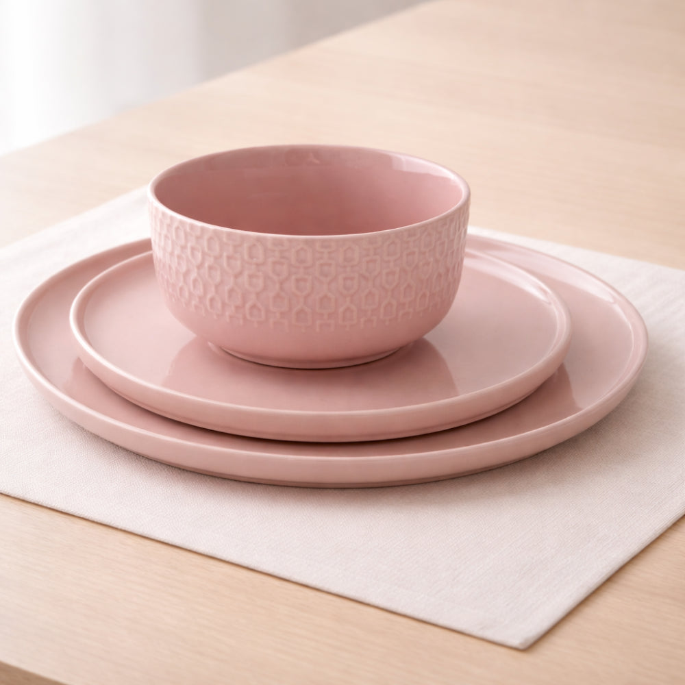 K&Co Versailles Dinner Set servise rosa 12 deler