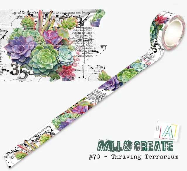 Aall and Create MT-70 Thriving Terrarium washi tape 20mm terrarium