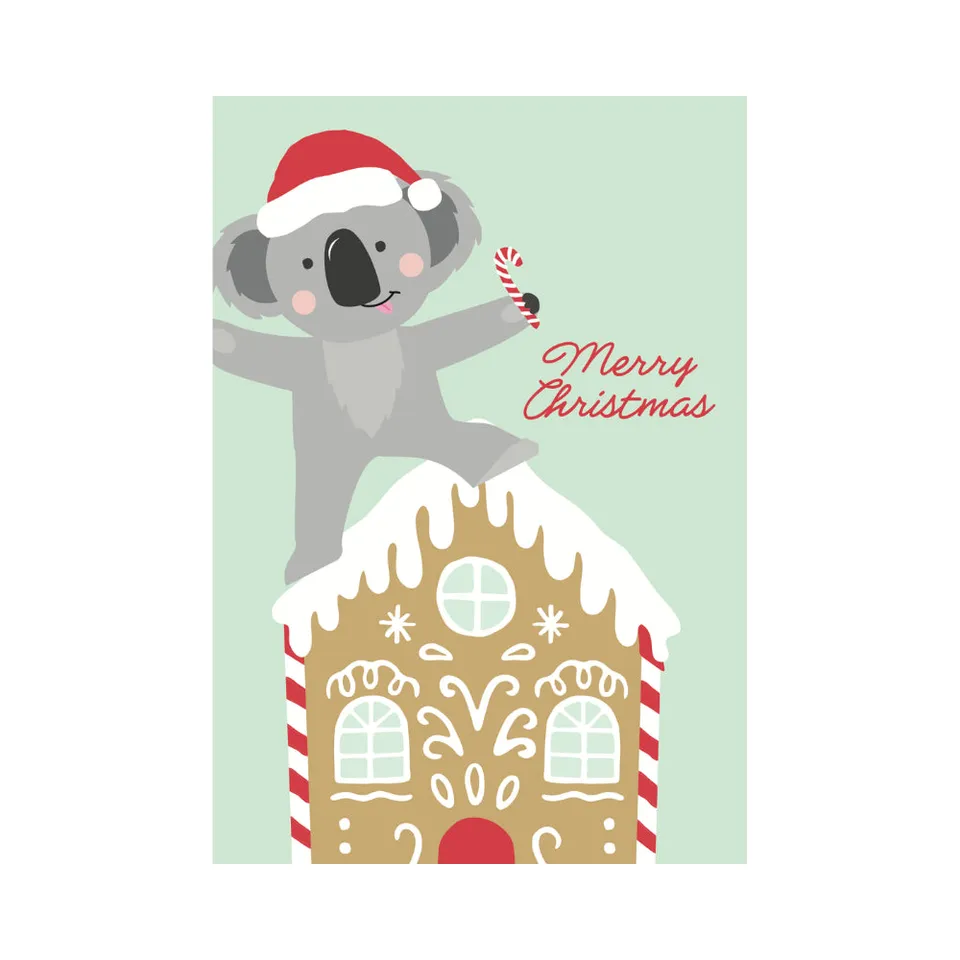 KaiserCraft Christmas Greeting Card julekort koala 5x7"
