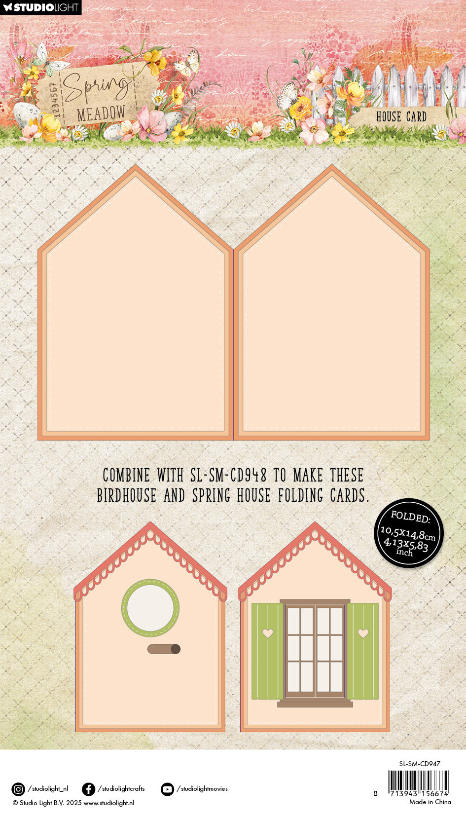 Studio Light Spring Meadow House Card dies huskort