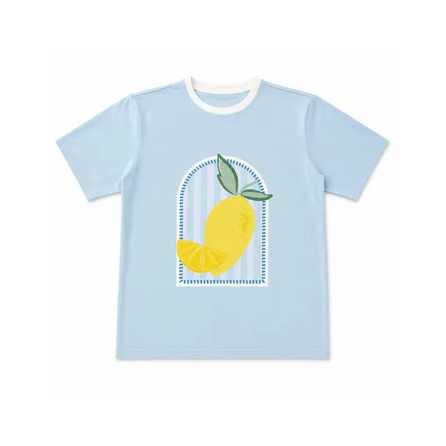 K&Co. Sunset Spritz T-skjorte bomull Lemon str. L