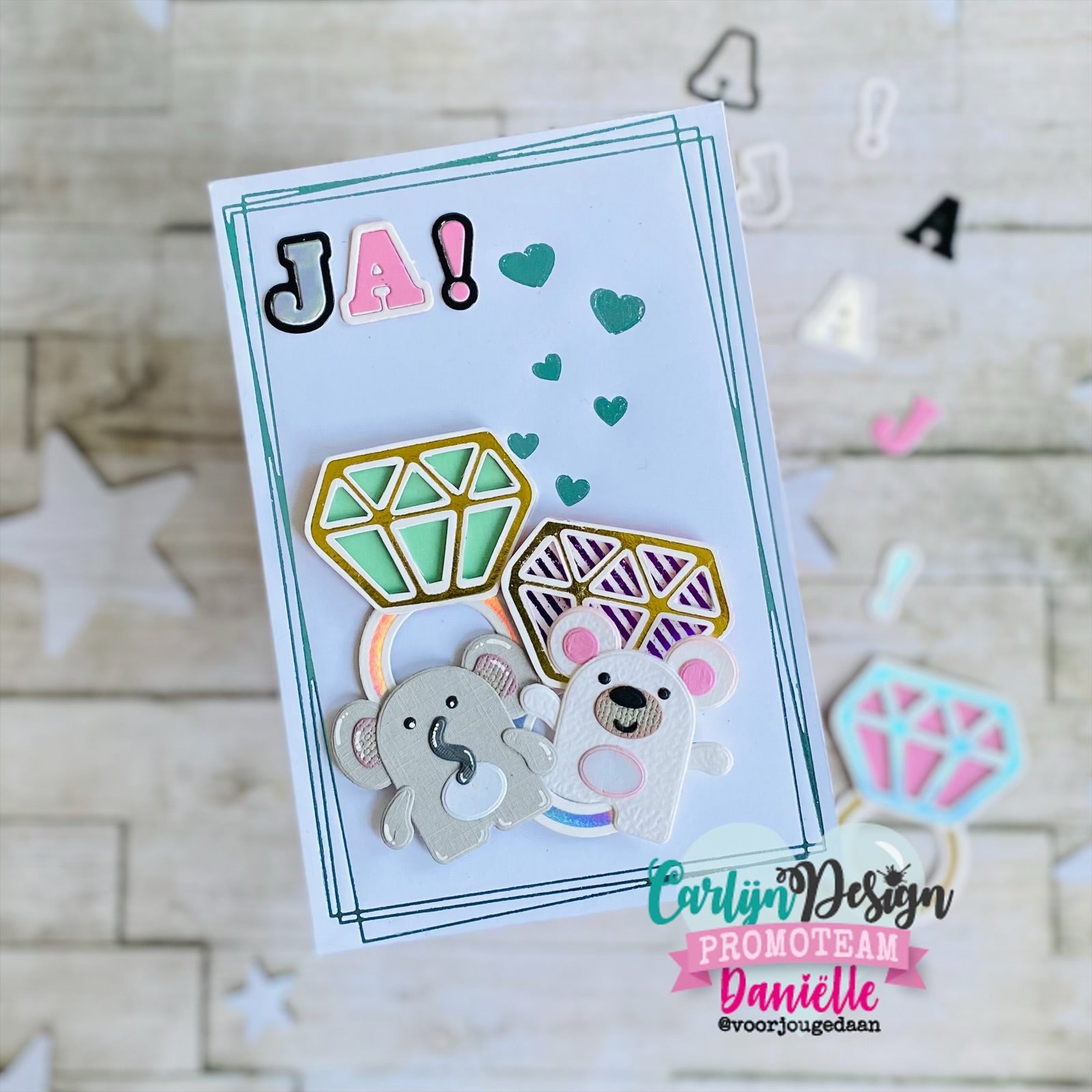 CarlijnDesign CDHF-0069 hot foil-plate bridal bling A6
