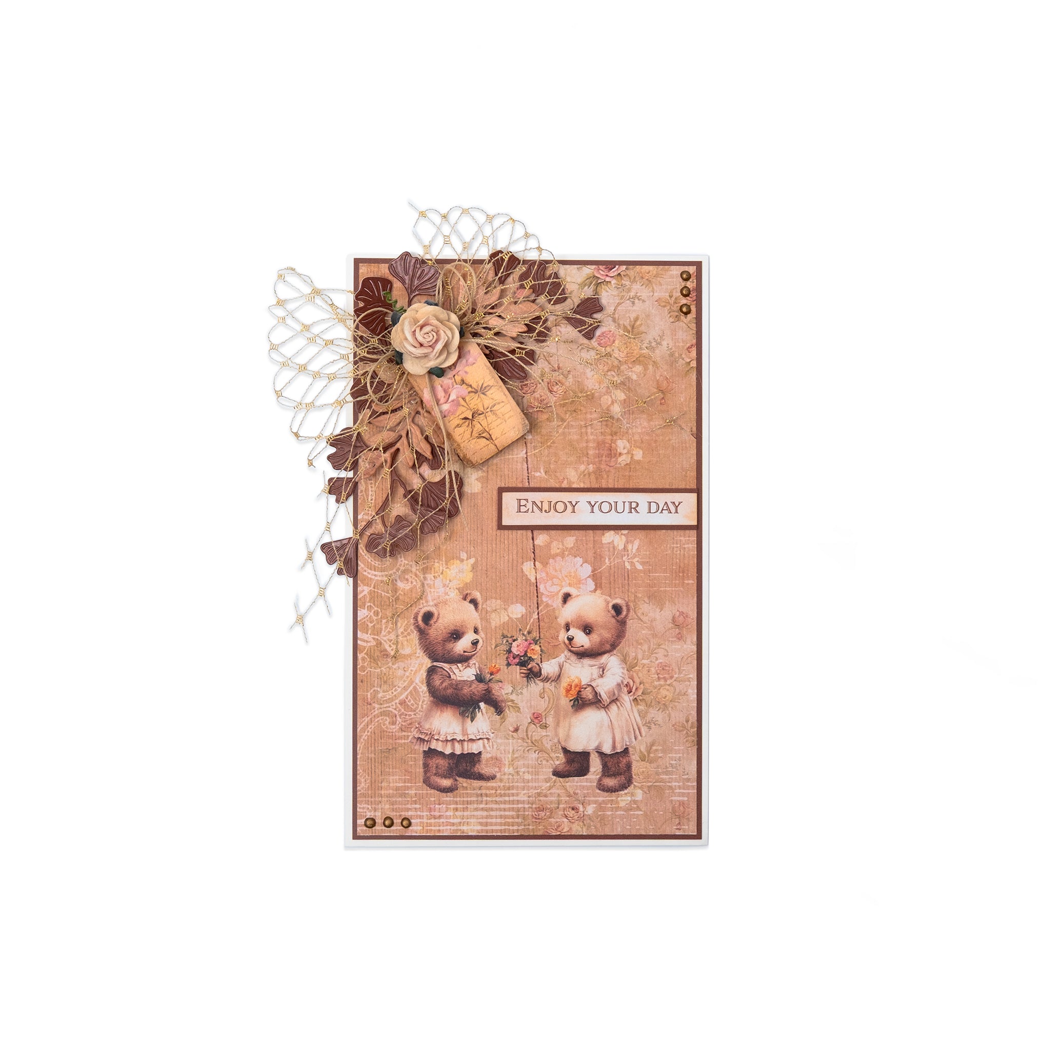 Studio Light Teddy's Tea Time die-cut-blokk 20 ark 300+ deler