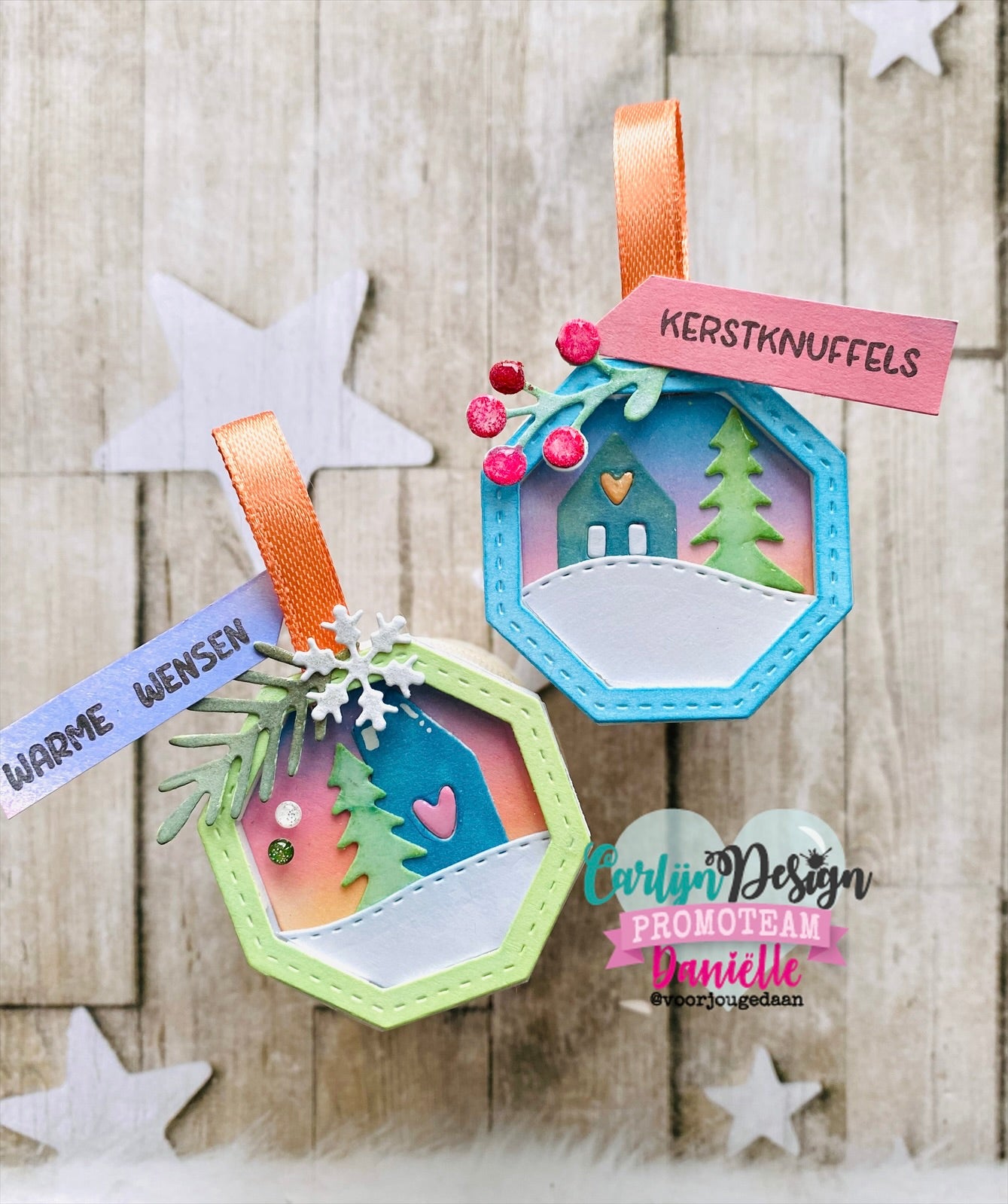 CarlijnDesign Åttekant Jul CDSN-0324 dies julemotiver