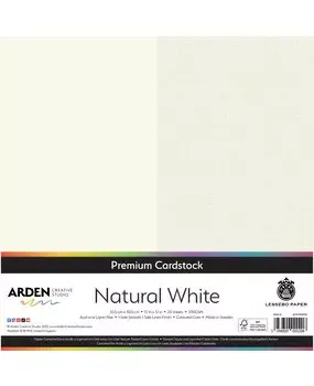 Arden Premium Cardstock 12x12 kartong Natural White