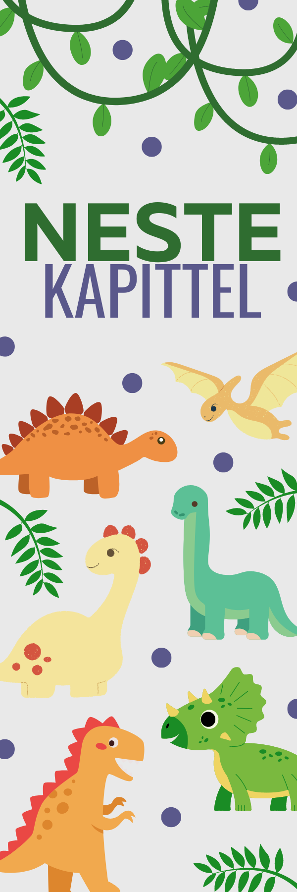 Papirglede Bokmerke dinosaurer 1 Neste kapittel