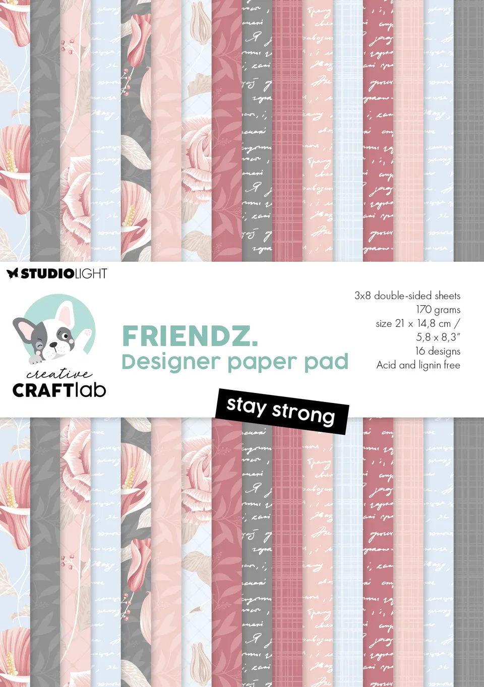 Creative Craftlab Essentials Stay Strong mønsterpapir