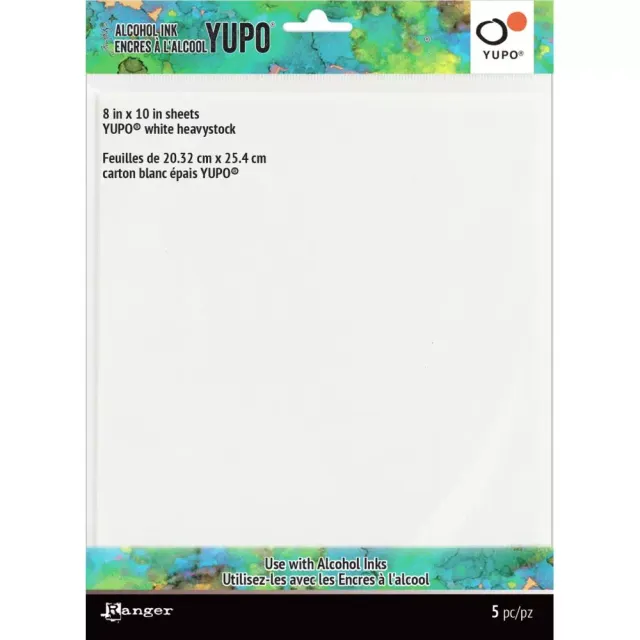 Tim Holtz Alcohol Ink yupopapir hvit 5-pk 144lb