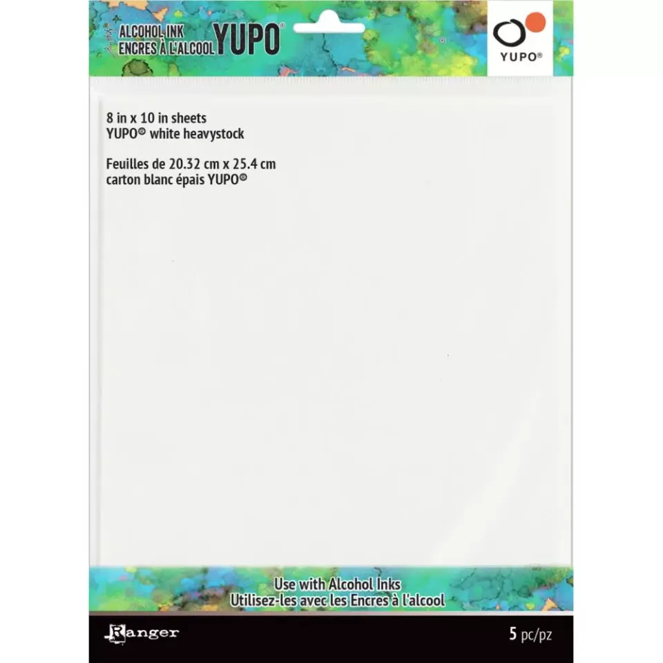 Tim Holtz Alcohol Ink yupopapir hvit 5-pk 144lb