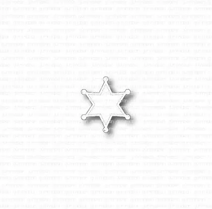 Korthobby Sheriffstjerne sølv charm