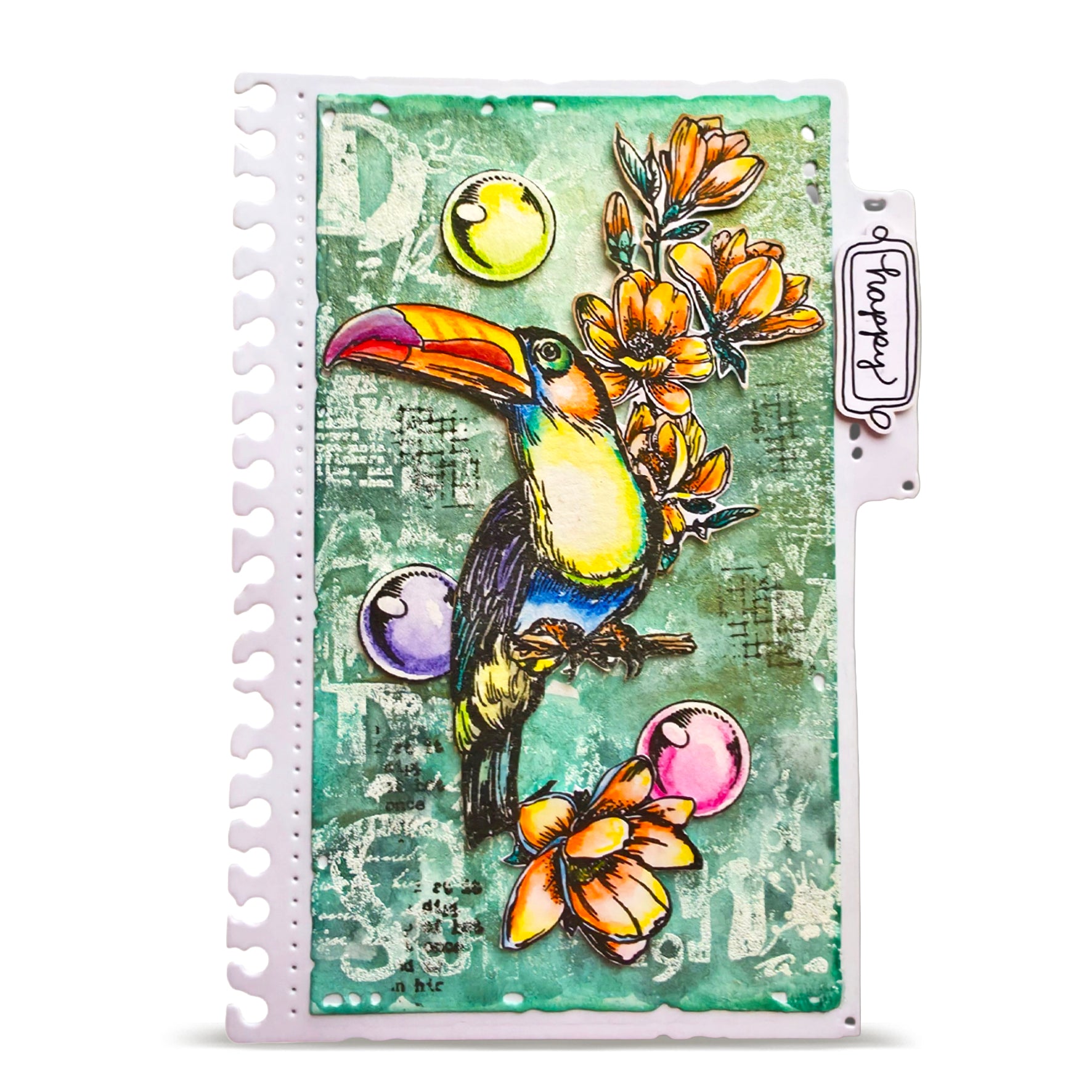 Aall and Create TP-1347 Bubbly Toucan stempelsett A6 tukan