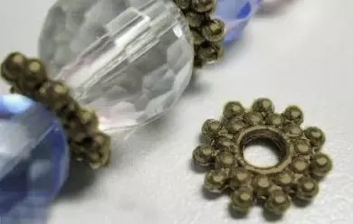 Korthobby Rondelle perler metallgrå