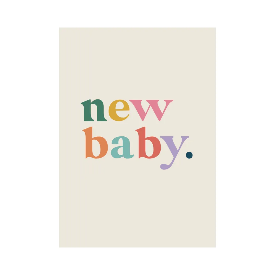 KaiserCraft Congrats New Baby gratulasjonskort 13x18 cm blankt
