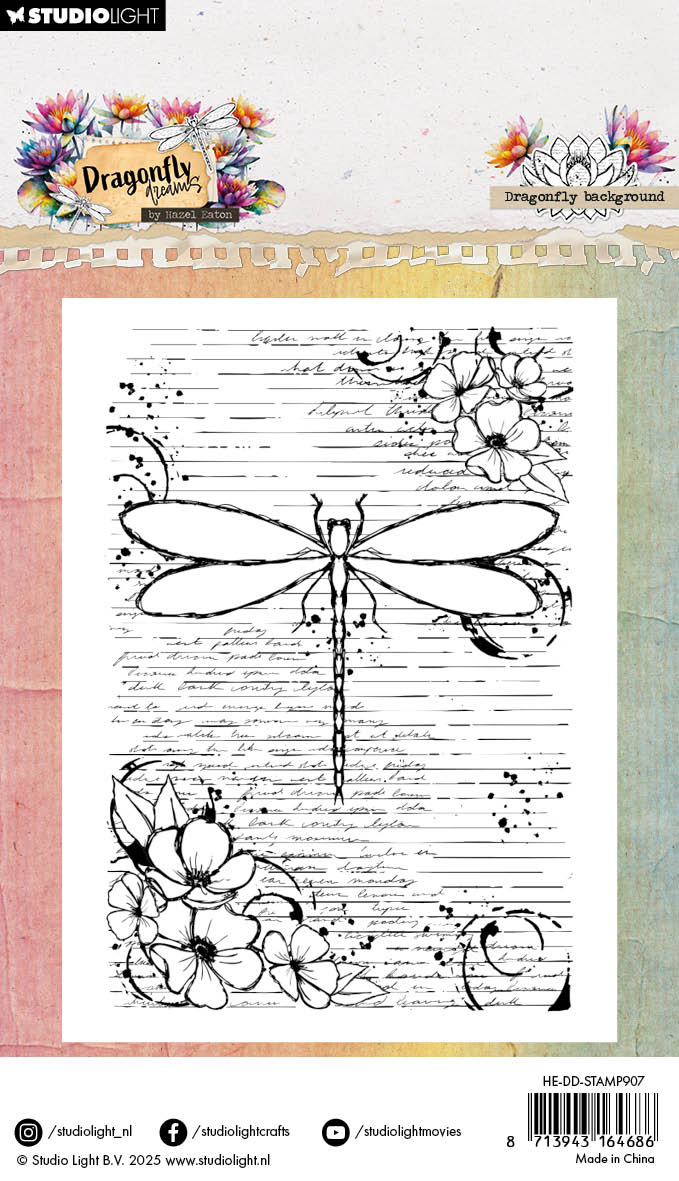 Studio Light Dragonfly Dreams stempel dragonfly 93x136 mm
