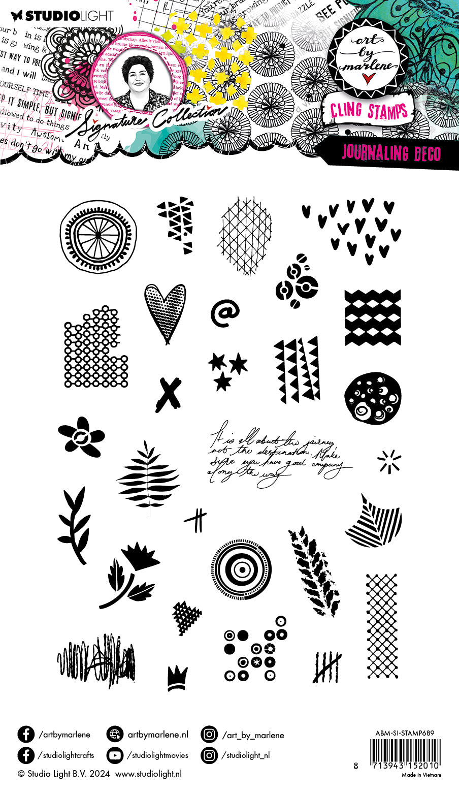 Art by Marlene Signature Journaling Deco gummistempel