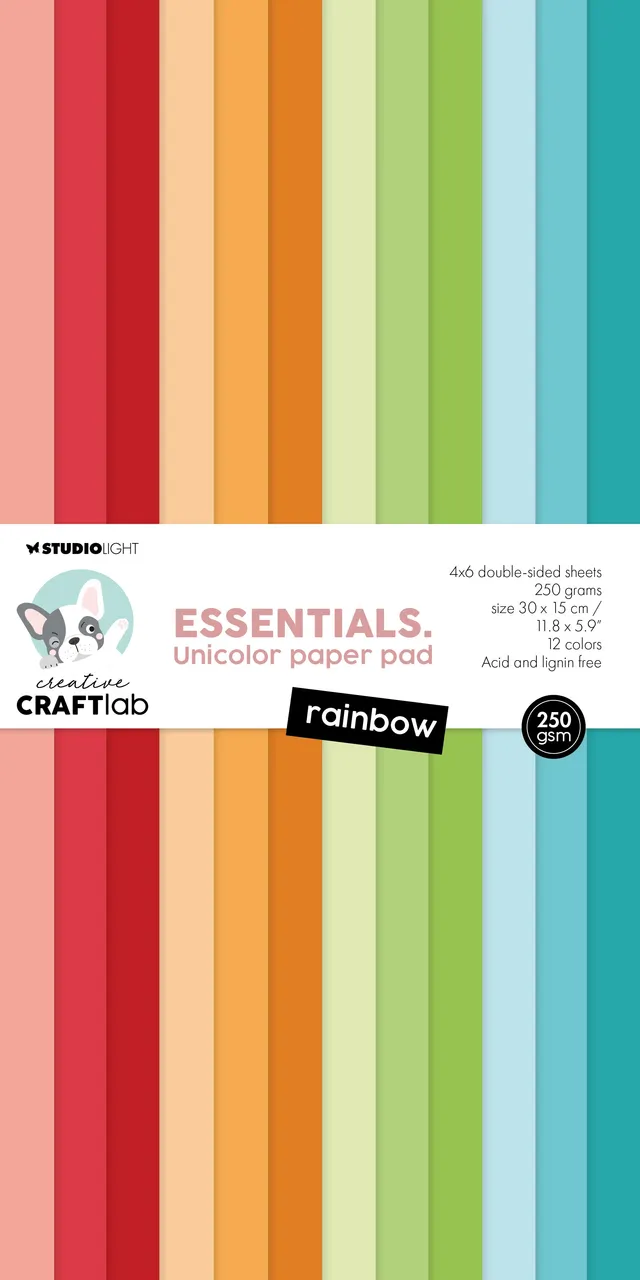 Creative Craftlab Essentials papirblokk rainbow