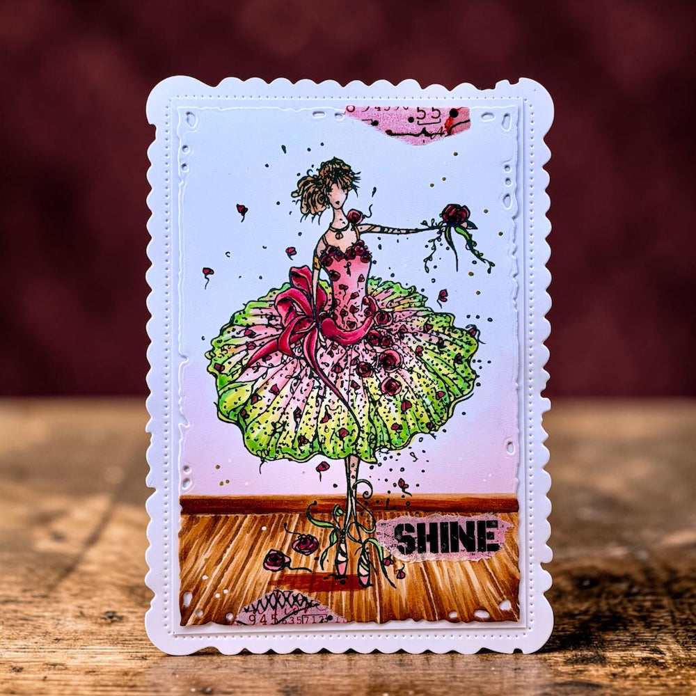 Aall and Create TP-1483 stempelsett A6 rose ballet 4 motiv