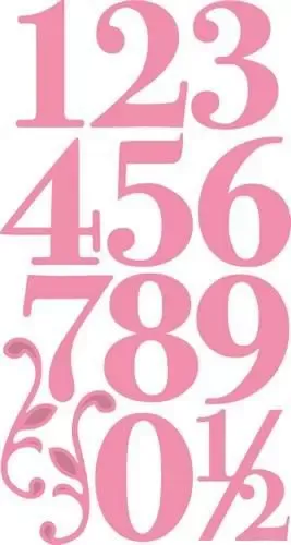 Collectable COL1418 Elegant Numbers dies høye