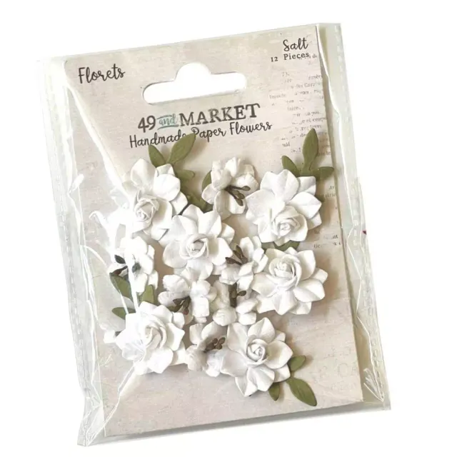 49 and Market Florets Salt papirblomster hvite