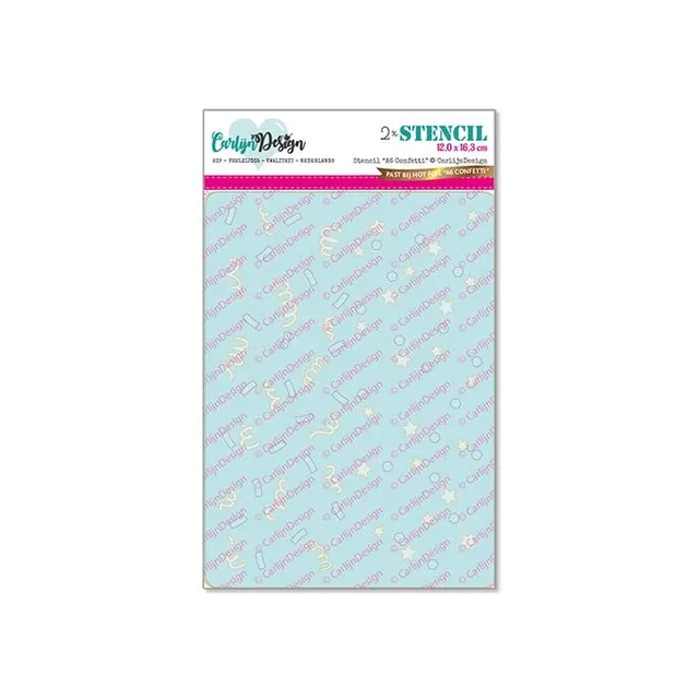 CarlijnDesign CDSC-0024 A6 Confetti sjablong 2 stk