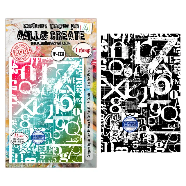 AALL & Create TP-1331 Letter Party stempelsett A6 bokstaver