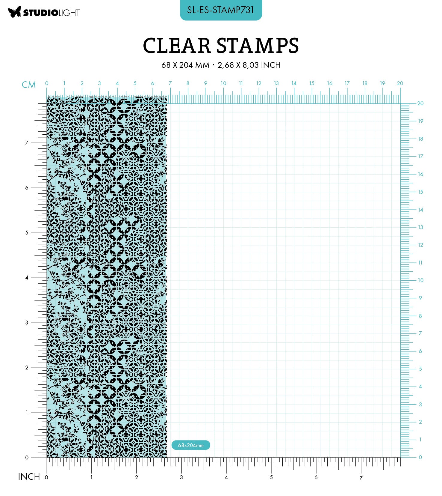 Studio Light Essentials Grungy Pattern clear stamp grunge