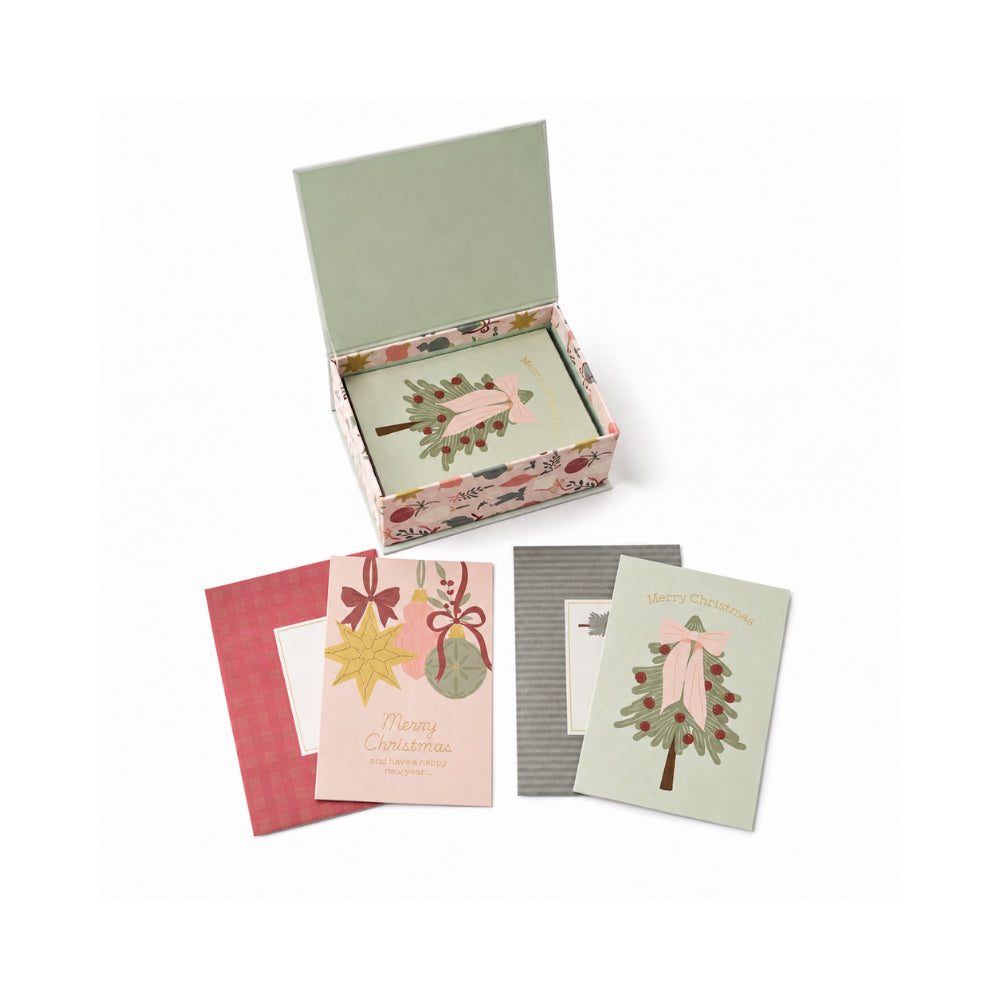 KaiserCraft Christmas Joyful julekortsett 20-pakning gullfolie