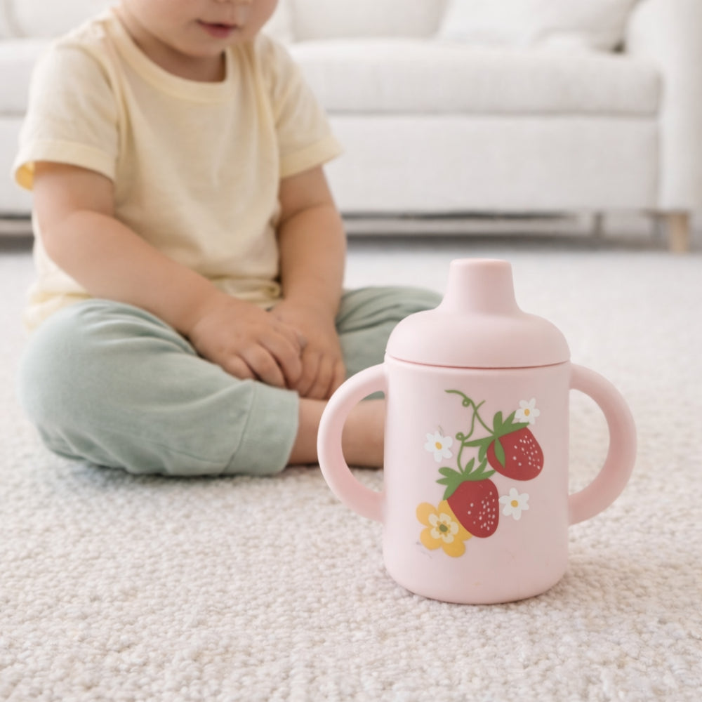KaiserCraft Market Day Baby Silicone Sippy Cup tutekopp strawberry BPA-fri