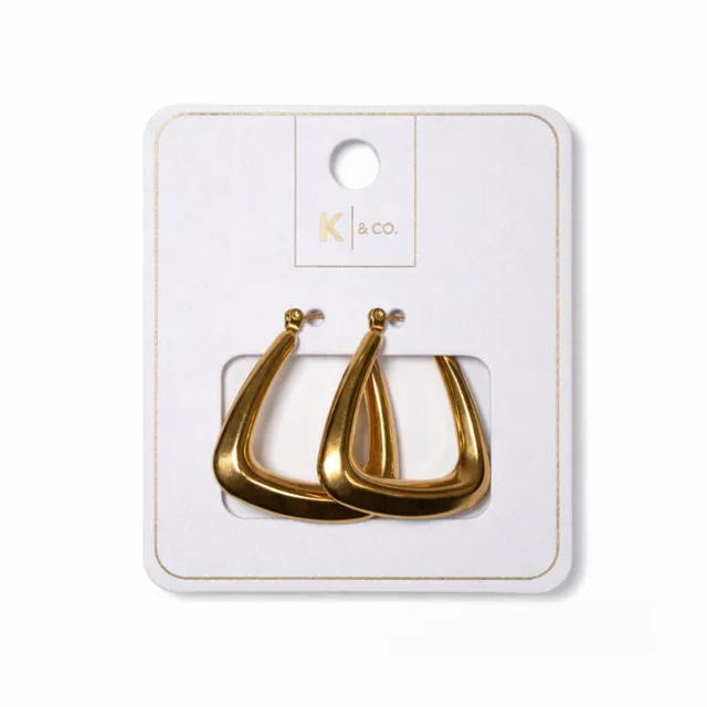 K&Co Signature Orla øredobber gull stål