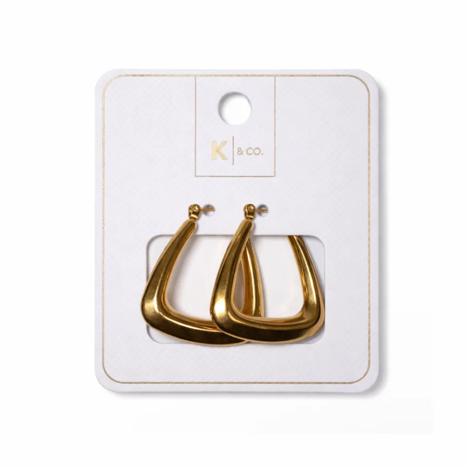K&Co Signature Orla øredobber gull stål