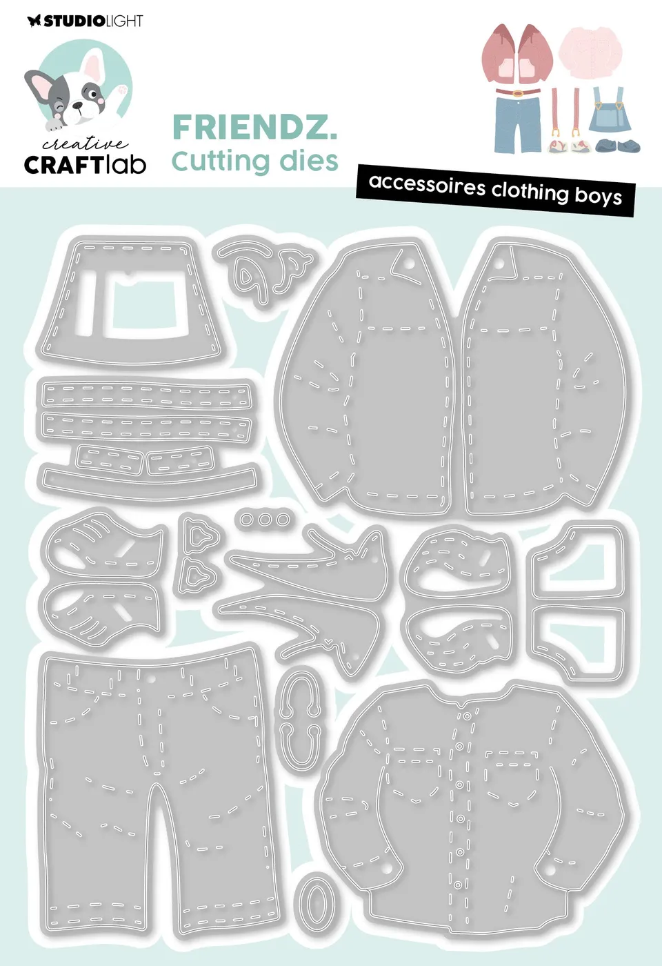 Studio Light Creative Craftlab Friendz Clothing Boys dies