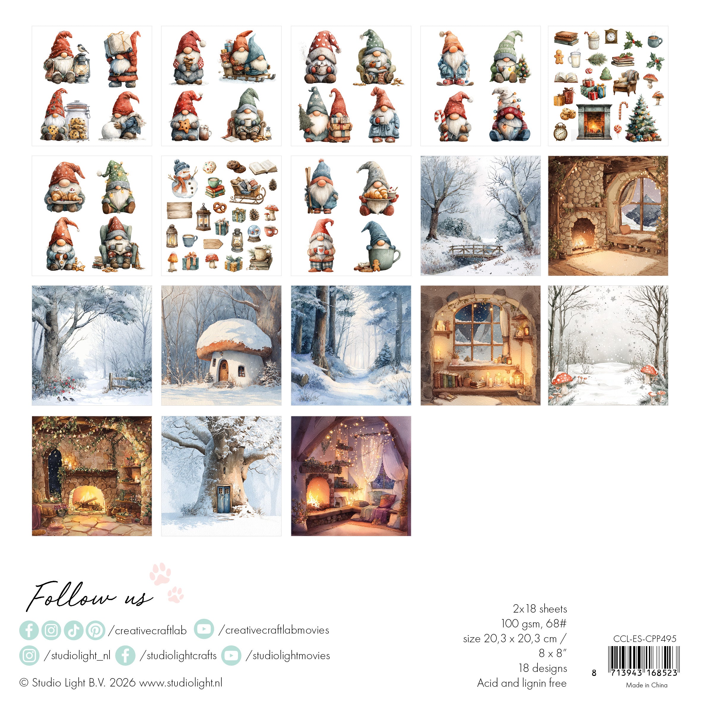 Studio Light Creative Craftlab James the gnome collageblokk
