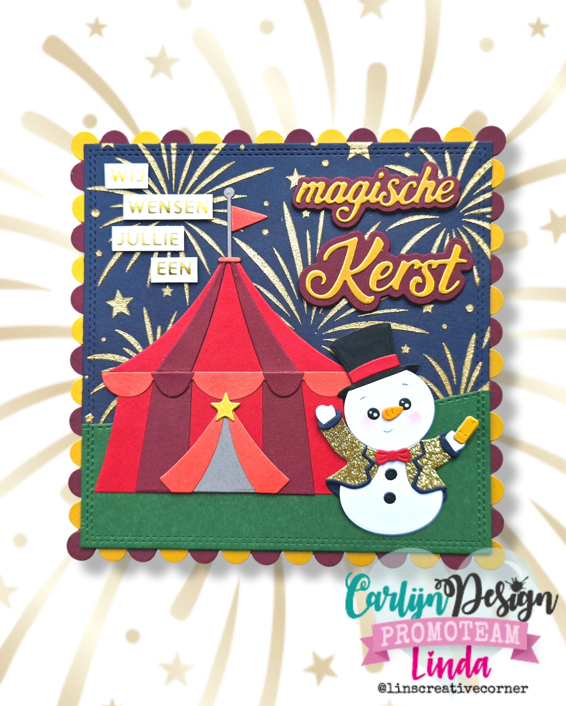 CarlijnDesign Christmas Circus CDSN-0400 dies jul sirkus