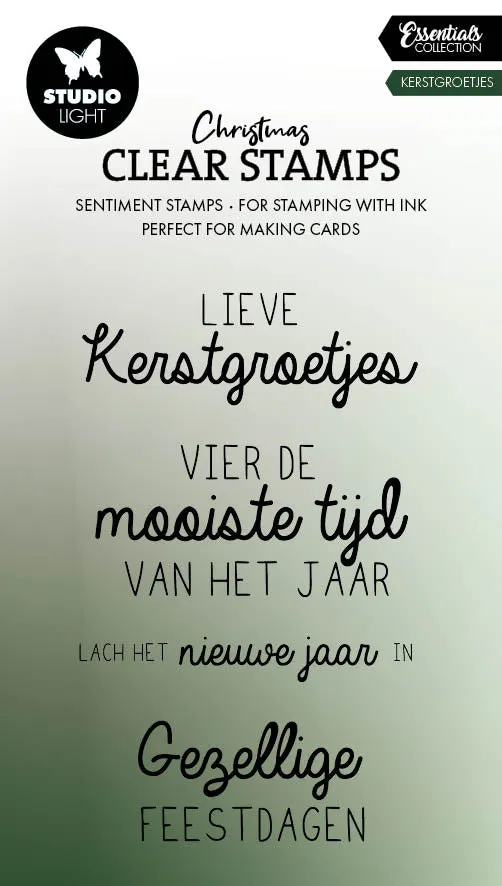 Studio Light Essentials Kerstgroetjes clear stamps jul