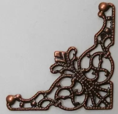 Korthobby Fancy hjørnepynt kobber metall