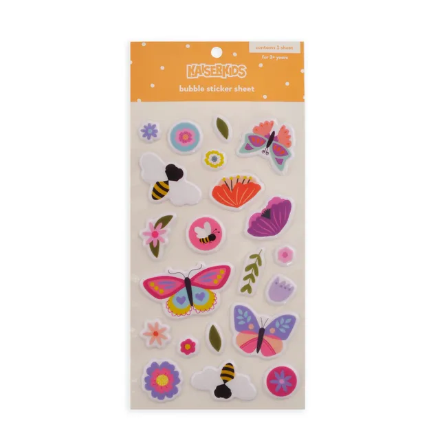 KaiserCraft Kids bubble klistremerker Garden 1 ark