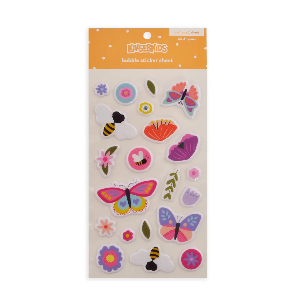 KaiserCraft Kids bubble klistremerker Garden 1 ark