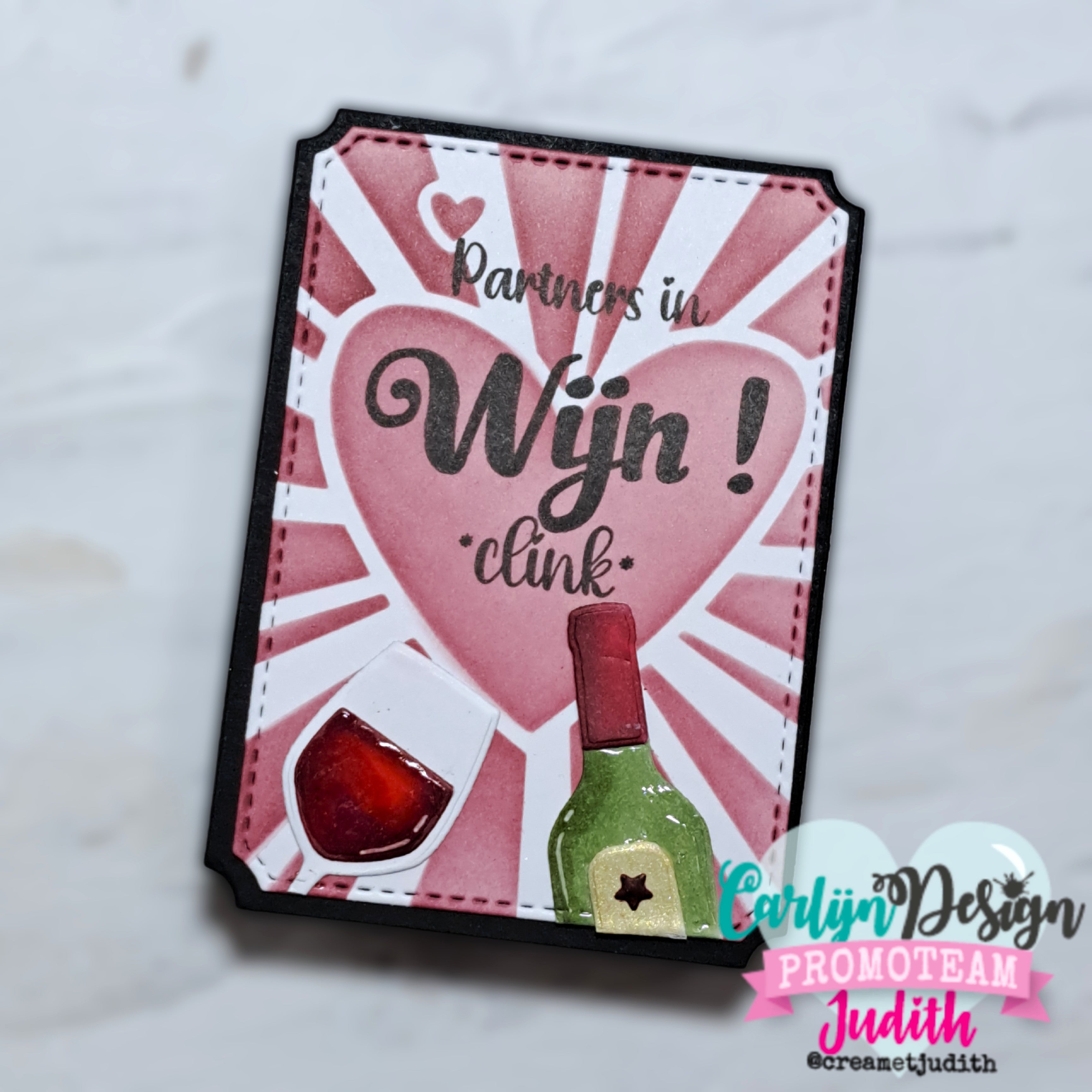 CarlijnDesign Bier Wijn Cocktails CDST-0148 stempel A6