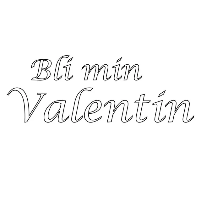 Papirglede Bli min Valentin digitalt stempel valentin