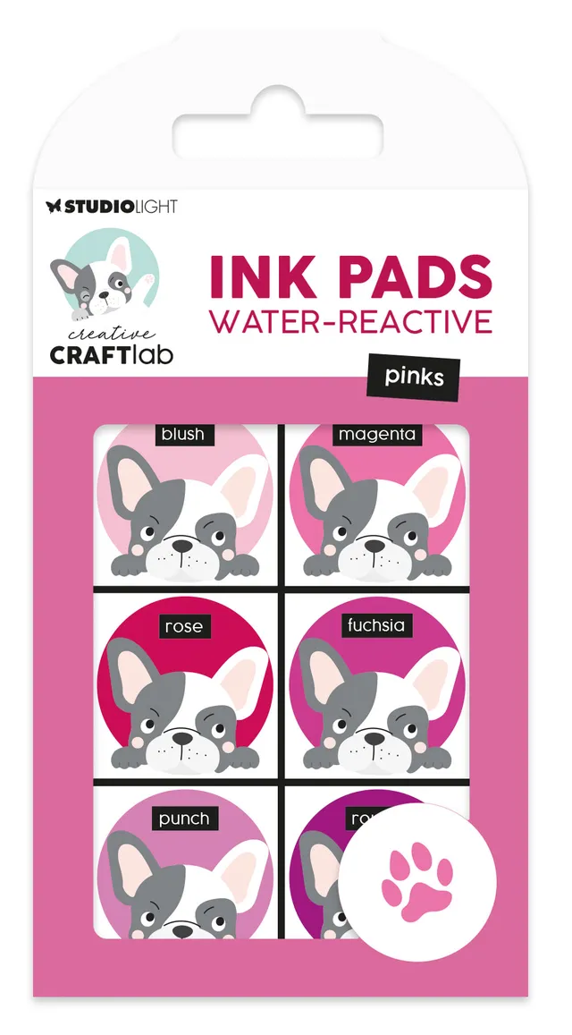 Studio Light Creative Craftlab stempelputer vannreaktive rosa
