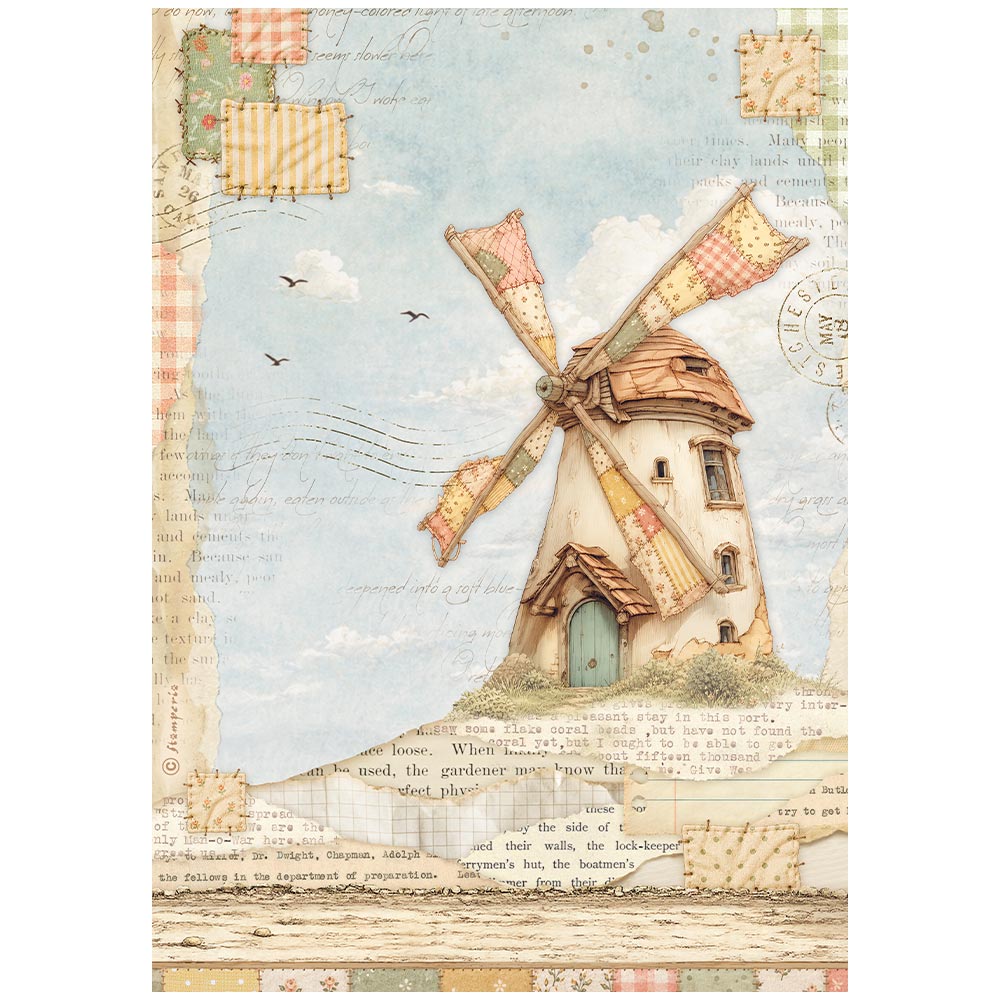 Stamperia Cozy Family rispapir A4 6ark familiemotiv